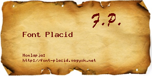 Font Placid névjegykártya